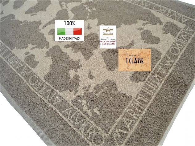 Tappeto ALVIERO MARTINI 1^CLASSE multiuso in cotone cm. 63 x 91 double face - Foto 3
