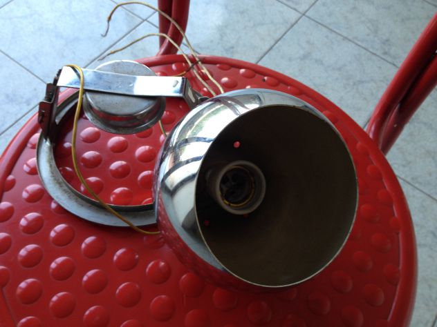 Lampada a incasso acciaio anni 70 - Foto 3