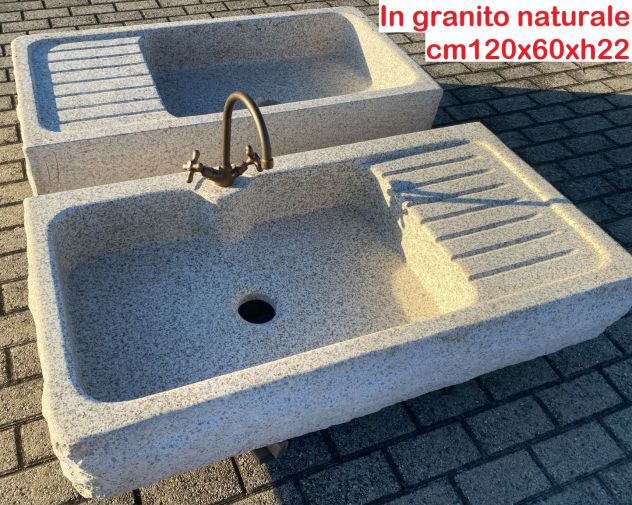 Lavello lavandino cucina in pietra granito 120x60cm