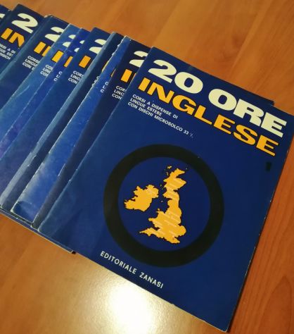 Corso di Inglese 46 fascicoli Vintage Raro anni 60 - 20 Ore Inglese su Vinile