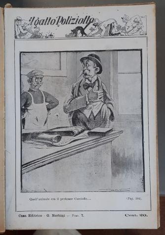 il Gatto Poliziotto, C. RIOVITTO, CASA EDITRICE G. NERBINI 1917. - Foto 8