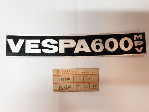 TARGHETTA 'VESPA 600 MPV'