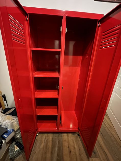 Guardaroba Loft a rotelle - laccato rosso - vendesi per ristrutturazione interni - Foto 2