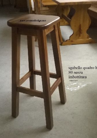 Sgabello Quadro Alto H/309 In Pino