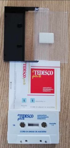 4 audiocassette di corsi di lingue De Agostini di inglese, francese, spagnolo...