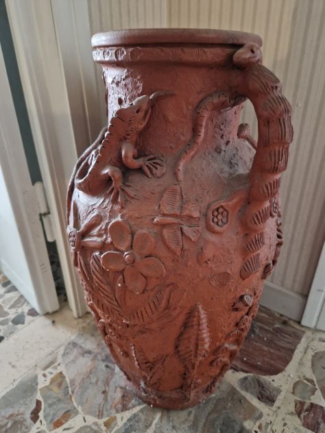 Vaso in ceramica porta ombrelli decorato a mano - Foto 2
