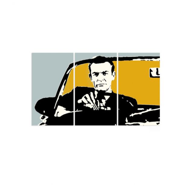 Quadro di James Bond dipinto a mano pop art