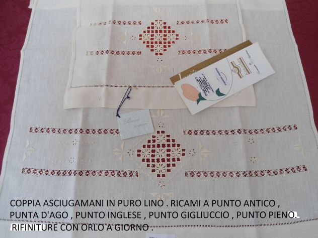ricamo a mano in punto antico ( complementi  arredo ) - Foto 6