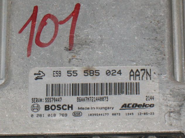 0281018769 ECU CENTRALINA OPEL ASTRA J 2.0 CDTI 0281018769 55585024 - Foto 2