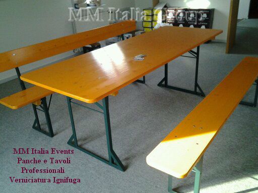 5 set panche e tavoli pieghevoli professionali per sagre noleggio 80 x 220 - Foto 7