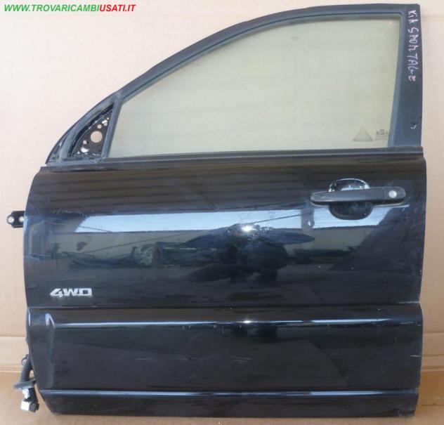 PORTA ANT.S. NERO MET. C/ALZ. E SERR.  Carrozzeria  Lamierati esterni  Porte  Porta ant. sx. KIA - SPORTAGE - 01-02-2004 - 01-08-2010