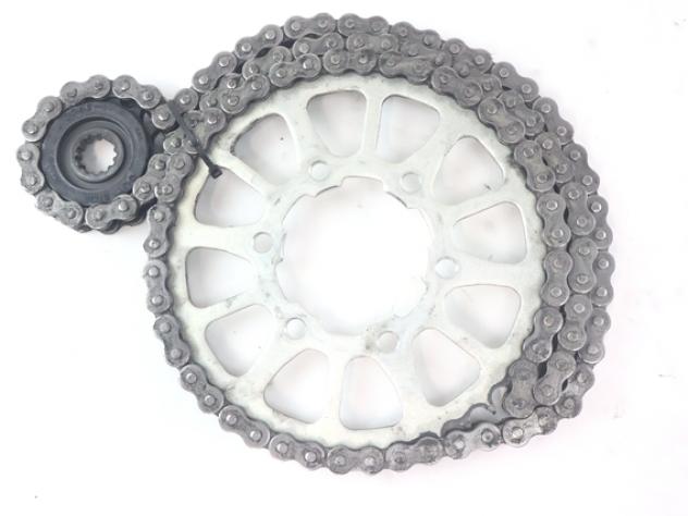 KAWASAKI Z 900 420410158 920570956 KIT CATENA CORONA PIGNONE 2.000 KM ZR900S 25 - 26 DRIVE CHAIN KIT - Foto 2