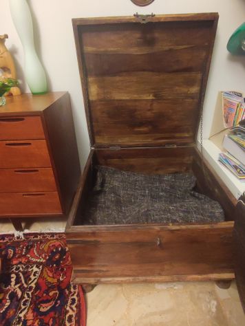 Tavolino contenitore legno etnico basso - Foto 2