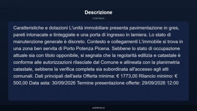 Immobile in asta di 8 m² in vendita a Potenza Picena - Foto 5