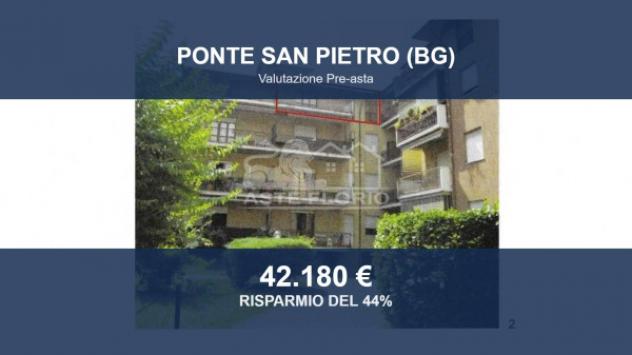 Immobile in asta di 92 m², box auto in vendita a Ponte San Pietro