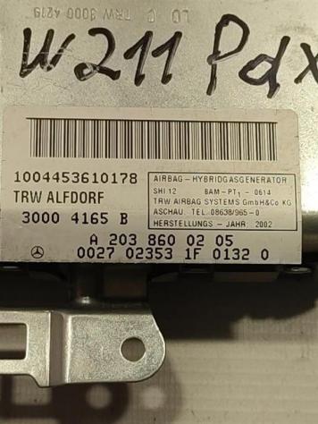 AIRBAG PORTA POSTERIORE DESTRA MERCEDES Classe C Berlina W203 A2038600205 (0004) - Foto 2