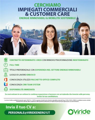 Impiegati commerciali e customer care
