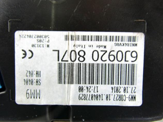 6J0920807L QUADRO STRUMENTI CONTACHILOMETRI SEAT IBIZA 1.2 D 55KW 5M 5P (2014) RICAMBIO USATO - Foto 2