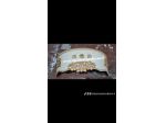 Corona baldacchino capoletto foglia oro avorio camera da letto con spedizione