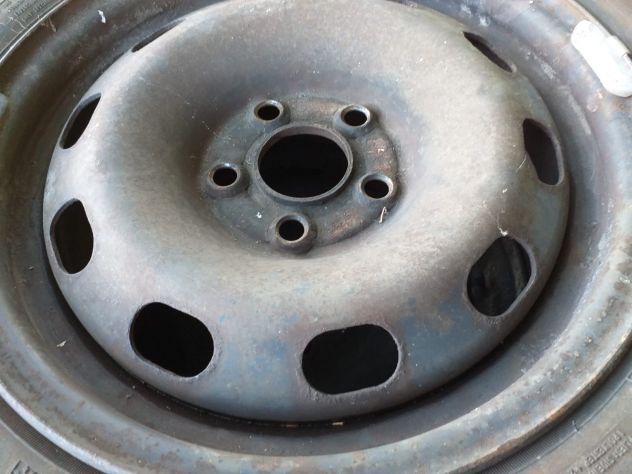 Cerchio in ferro 14 VW Polo Scoda Fabia gomma 185 60 R14 - Foto 7