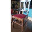 SEDIE IN LEGNO IMBOTTITE ROSSO