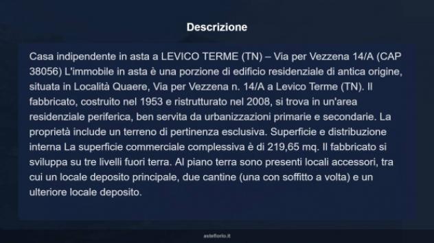Immobile in asta di 219 m² con più di 5 locali e box auto in vendita a Levico Terme - Foto 8