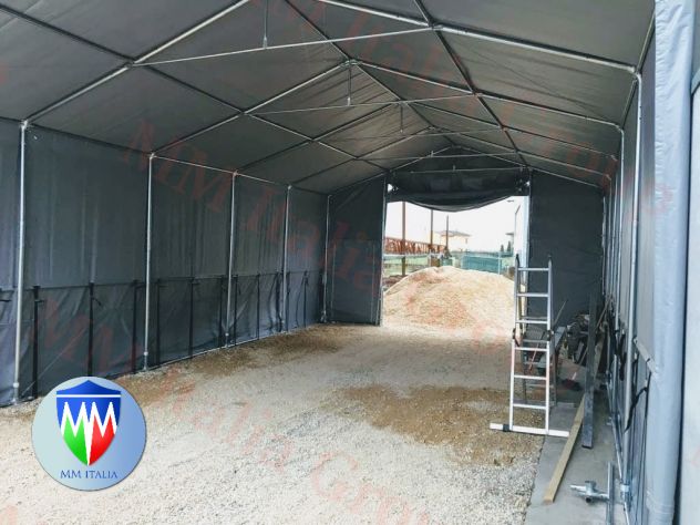 Agritunnel per magazzino deposito rimessaggio 8 x 20 x 2,5/3,59 mt. in Liguria - Foto 8