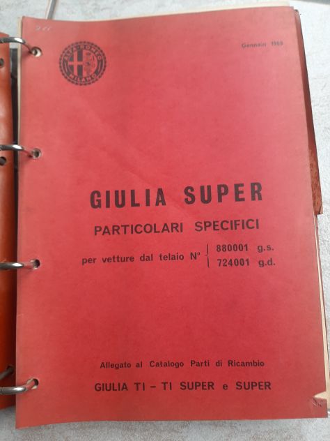 ALFA ROMEO GIULIA TI/TI SUPER / GIULIA SUPER  CATALOGO ORIGINALE - Foto 3