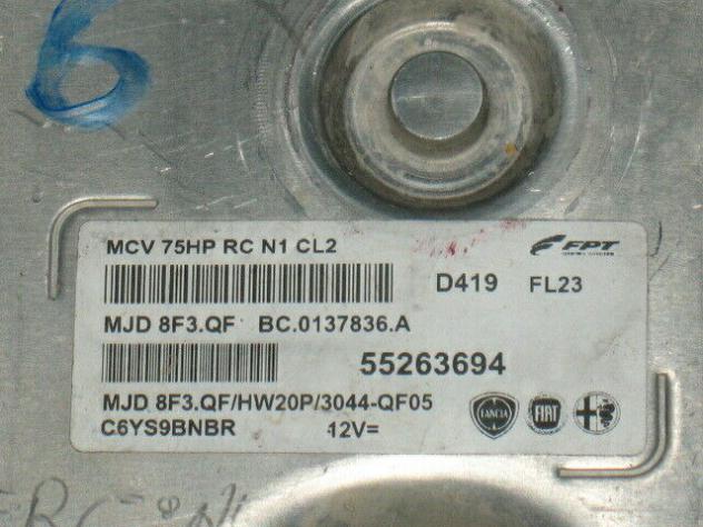 55263694 Ecu citroen nemo bipper fiorino 75hp 55263694 mjd 8f3. qf hw20p - Foto 2