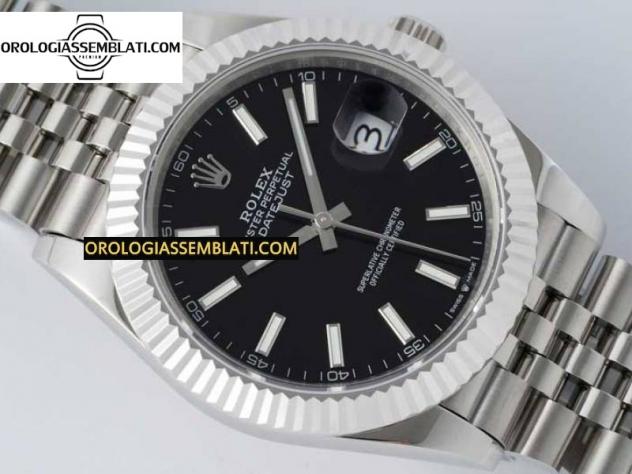 Replica Rolex Assemblata DATEJUST 41 SS 1:1 BEST EDITION ACCIAIO 904L QUADRANTE NERO SUL BRACCIALE SS JUBILEE 3235 V2 - Foto 2
