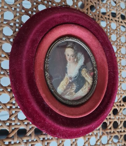 Antica  miniatura  ritratto   di Madame Brillon de Jouy - Foto 2