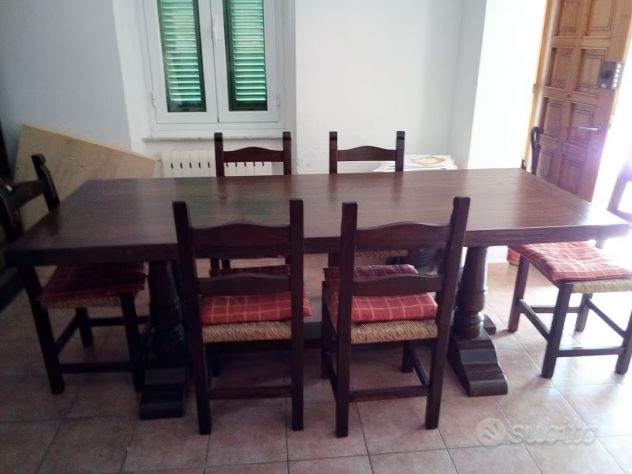 Tavolo in castagno massello artigianale - Foto 2