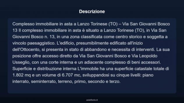 Immobile in asta di 1802 m² in vendita a Lanzo Torinese - Foto 4