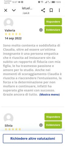 Prof esperta motivata Umanistiche risultato garantito