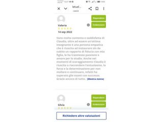 Prof esperta motivata Umanistiche risultato garantito