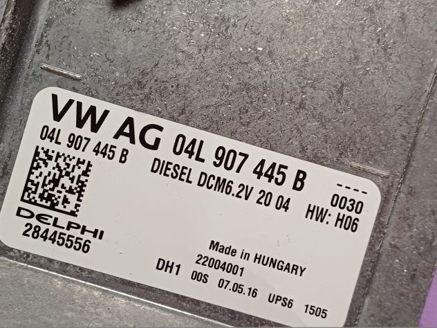 WOLK AG 04B 907 445 ECU DELPHI DCM 6.2V 28459901 VW AUDI Seat Engine ECU 1.6 TD - Foto 6
