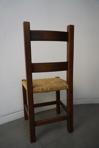 Set 15 Sedie Rustiche in Legno Massello e Paglia - Foto 3