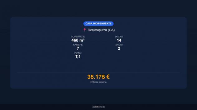 Immobile in asta di 460 m² con più di 5 locali in vendita a Decimoputzu - Foto 15