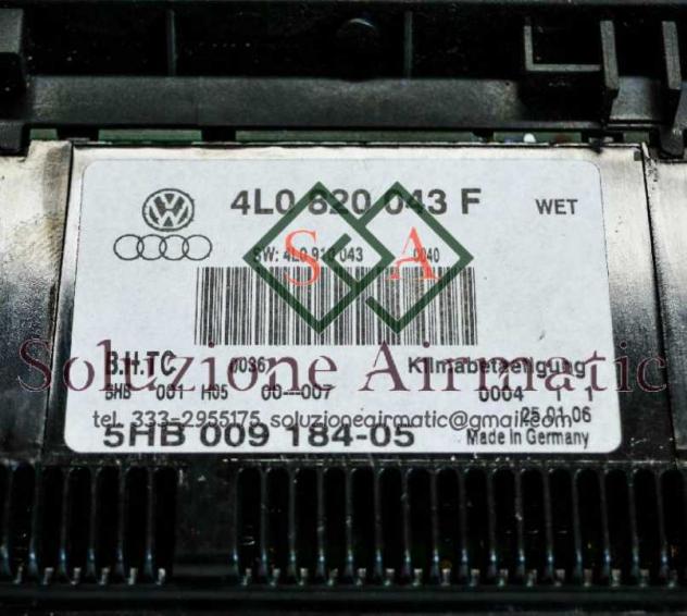 4L0820043F 5HB00918405 Audi Q7 3.0 centralina comando clima Hella - Foto 3