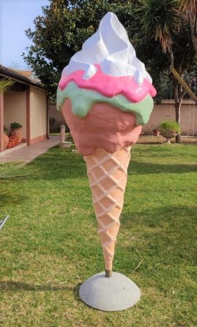 Insegna pubblicitaria per glateria: Cono gelato in vetroresina - Foto 5