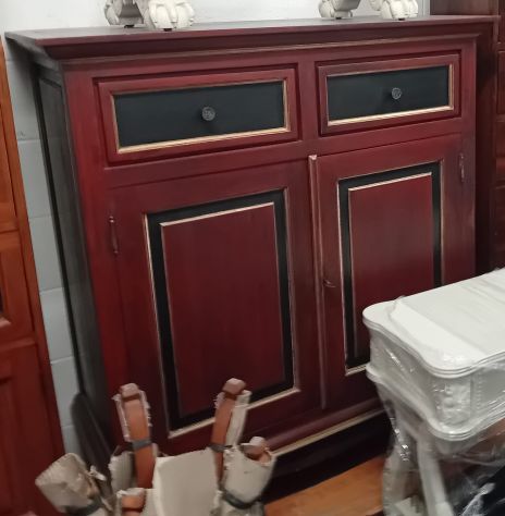 VENDO MOBILE CREDENZA di ANTIQUARIATO SHABBY CHIC DIPINTA e LACCATA - Foto 6
