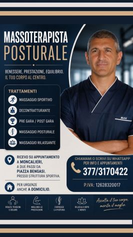 Massoterapista Posturale Tel:3773170422