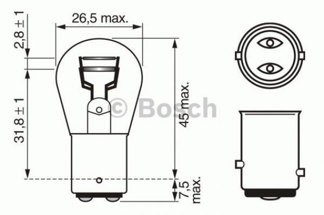 Bosch Lampadina, Indicatore Direzione 1987302202
