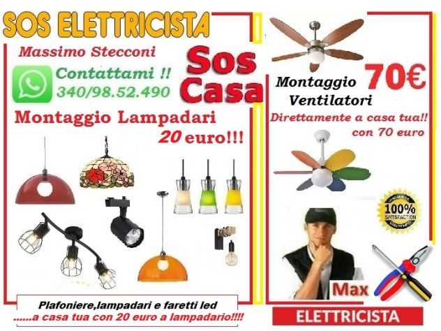 Montaggio plafoniere led Roma San Lorenzo - Foto 2