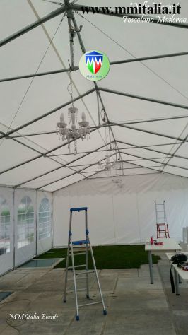 Tendoni Per Feste in Giardino Bar, Ristoranti, Proloco 6 x 10 x 2,6 Pvc Ignifugo - Foto 5