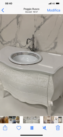 Mobile bagno bagni bombati in legno laccato - Foto 2