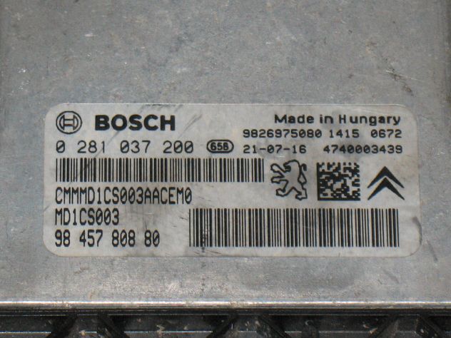 0281037200 ECU CENTRALINA CITROEN PEUGEOT MD1CS003 9845780880 9826975080 - Foto 2