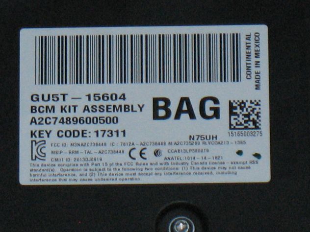 GB5A12A650AGA KIT ECU FORD EXPLORER 3.5L , 3.7L M799G FL3A12B684BEA GU5T15604 - Foto 3