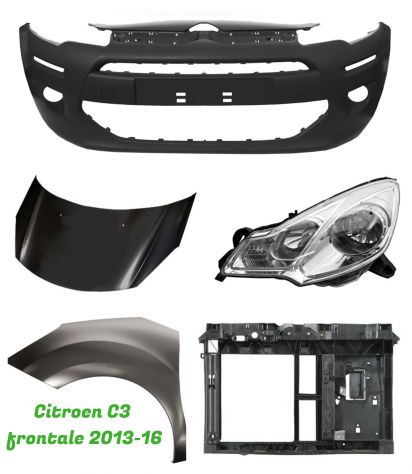 musata Citroen C3 cofano parafango ricambi ossatura fanale 13-16
