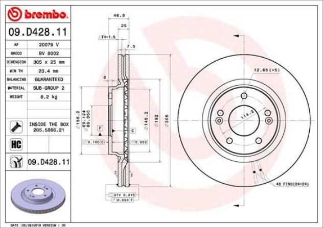 BREMBO Discofreno 09D42811